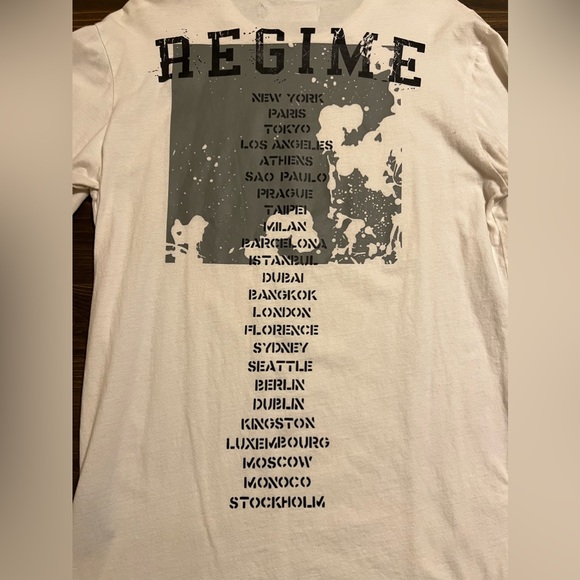 Civil Regime World Tour Long Sleeve Shirt Medium White Double Sided Graphic - Picture 13 of 13